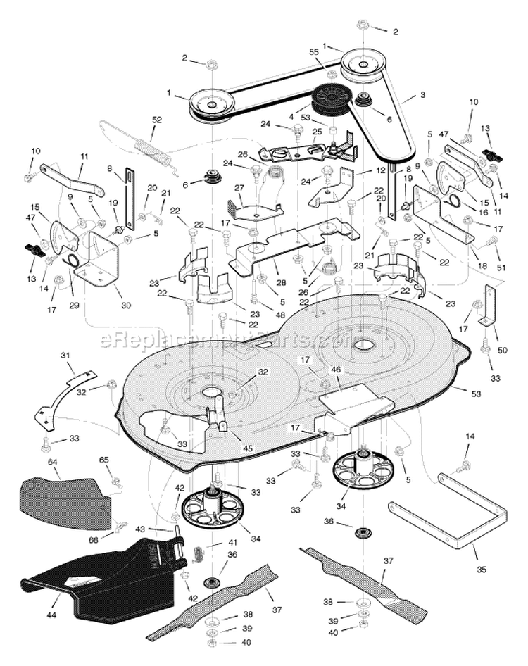 Page E Diagram and Parts List for 405030X48B  Murray Lawn Tractor