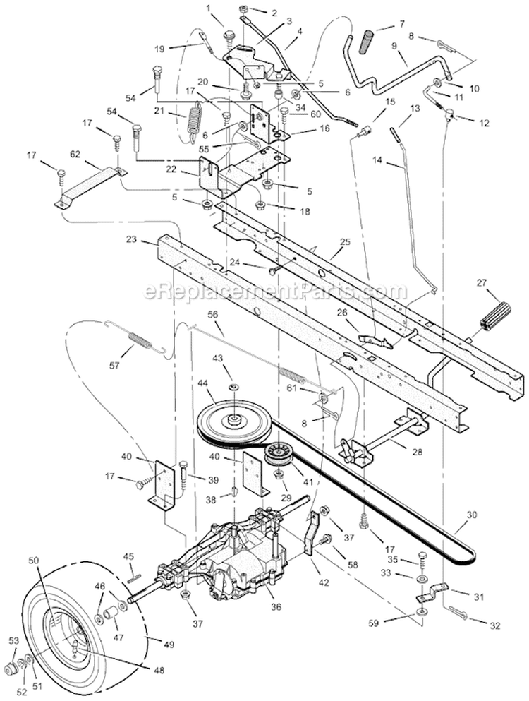 Page G Diagram and Parts List for 40508X92G  Murray Lawn Tractor