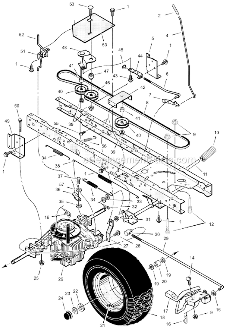 Page B Diagram and Parts List for 405600X50B  Murray Lawn Tractor
