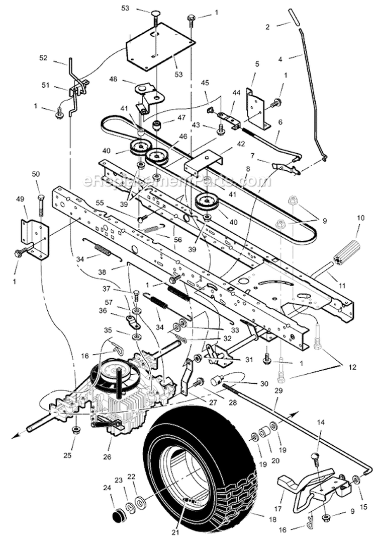 Page B Diagram and Parts List for 405601X30A  Murray Lawn Tractor