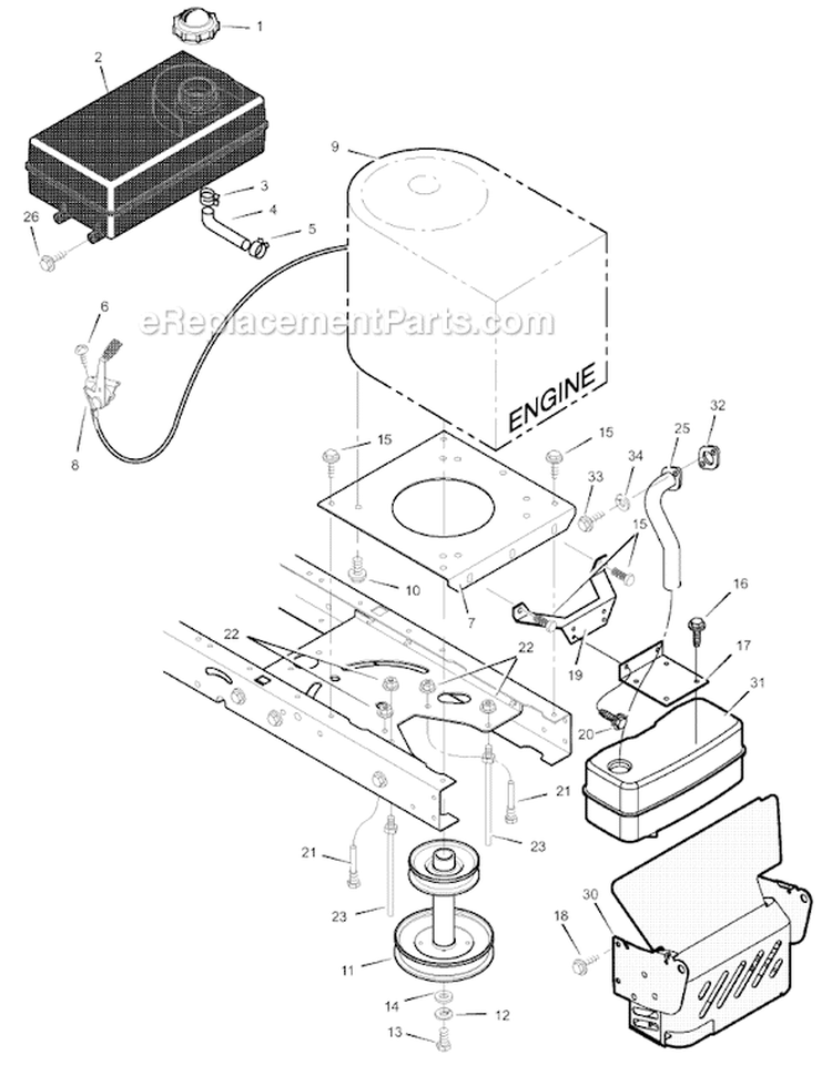 Page D Diagram and Parts List for 405601X50A  Murray Lawn Tractor