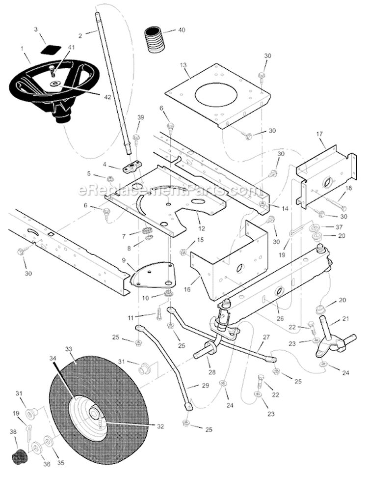 Page G Diagram and Parts List for 405601X50A  Murray Lawn Tractor