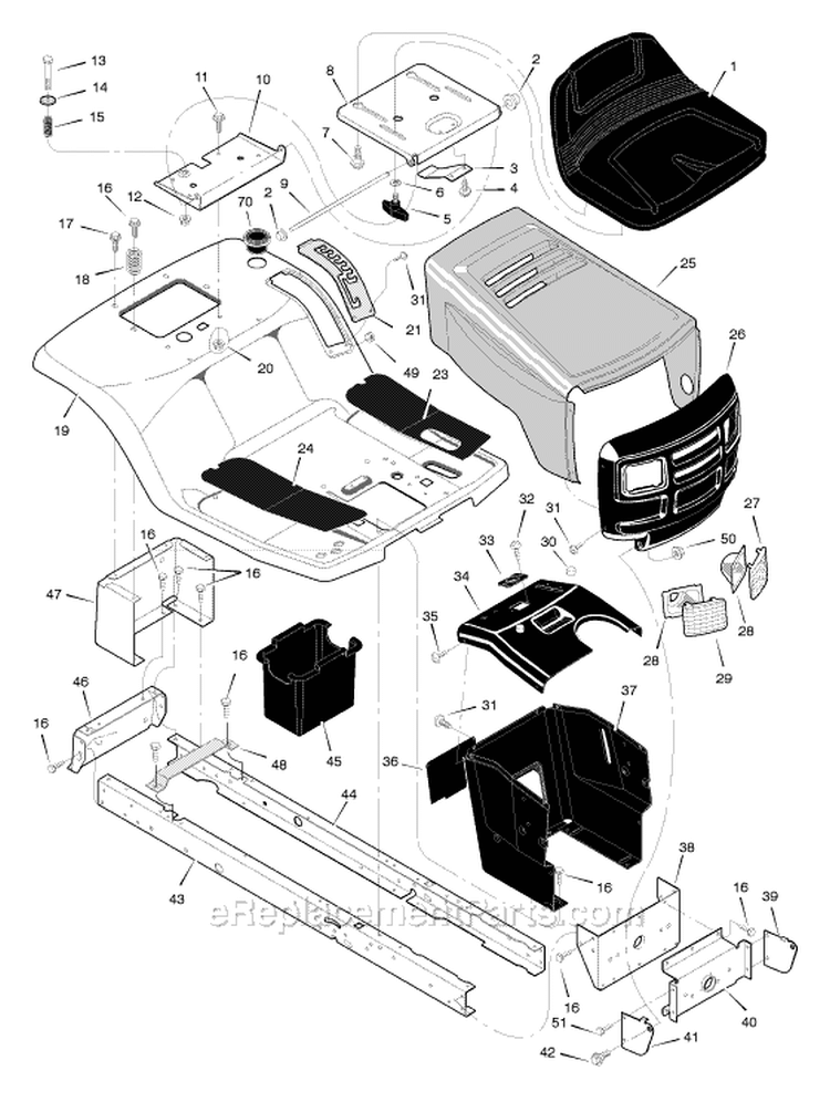 Page A Diagram and Parts List for 405602X51A  Murray Lawn Tractor