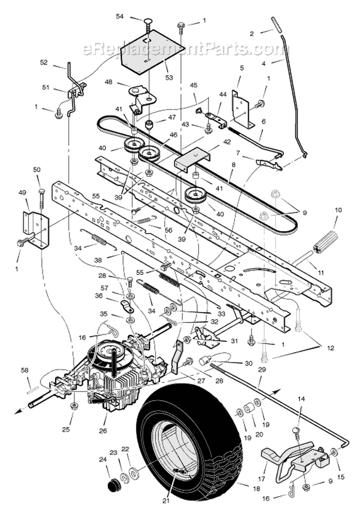 Page B Diagram and Parts List for 405602X51A  Murray Lawn Tractor