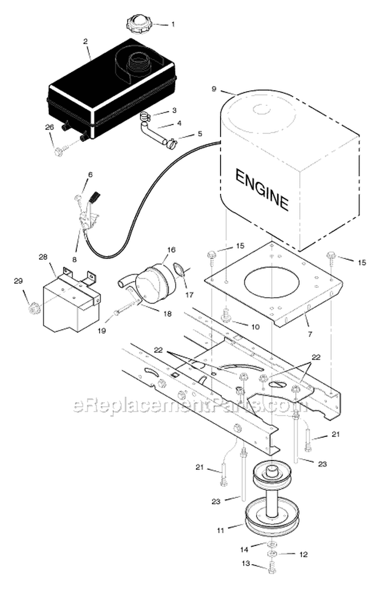 Page D Diagram and Parts List for 405602X51A  Murray Lawn Tractor