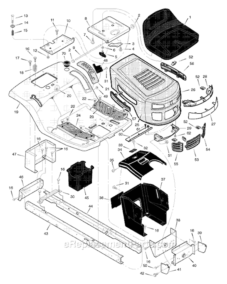 Page A Diagram and Parts List for 405604X53A  Murray Lawn Tractor