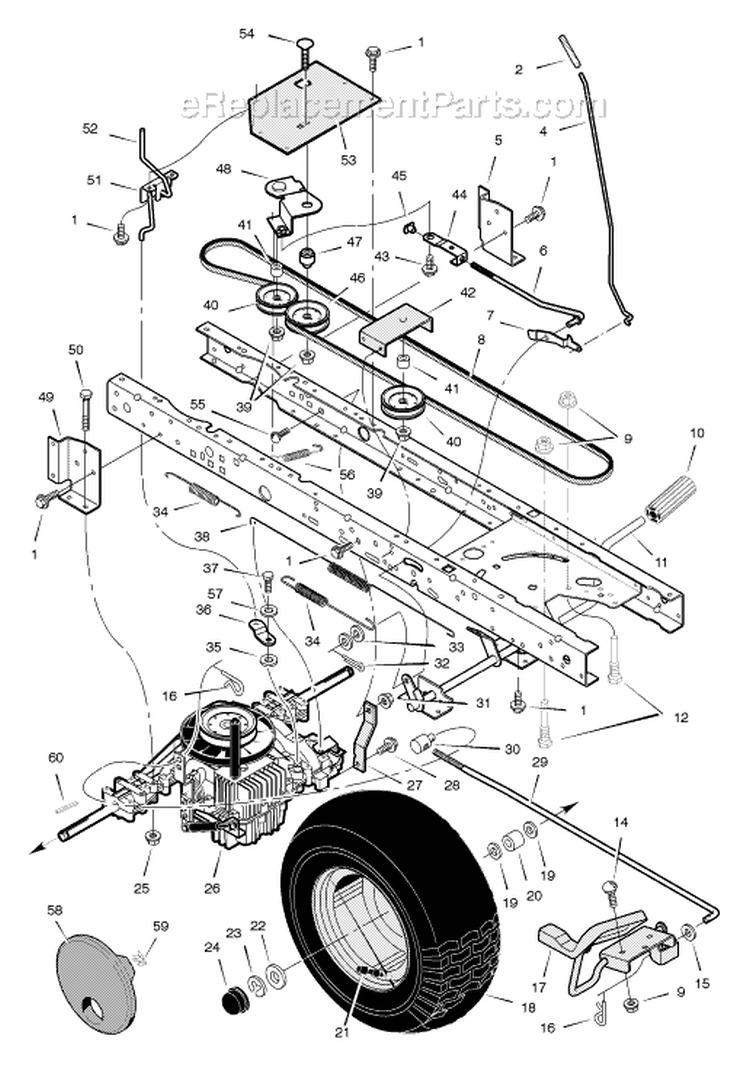 Page B Diagram and Parts List for 405604X53A  Murray Lawn Tractor
