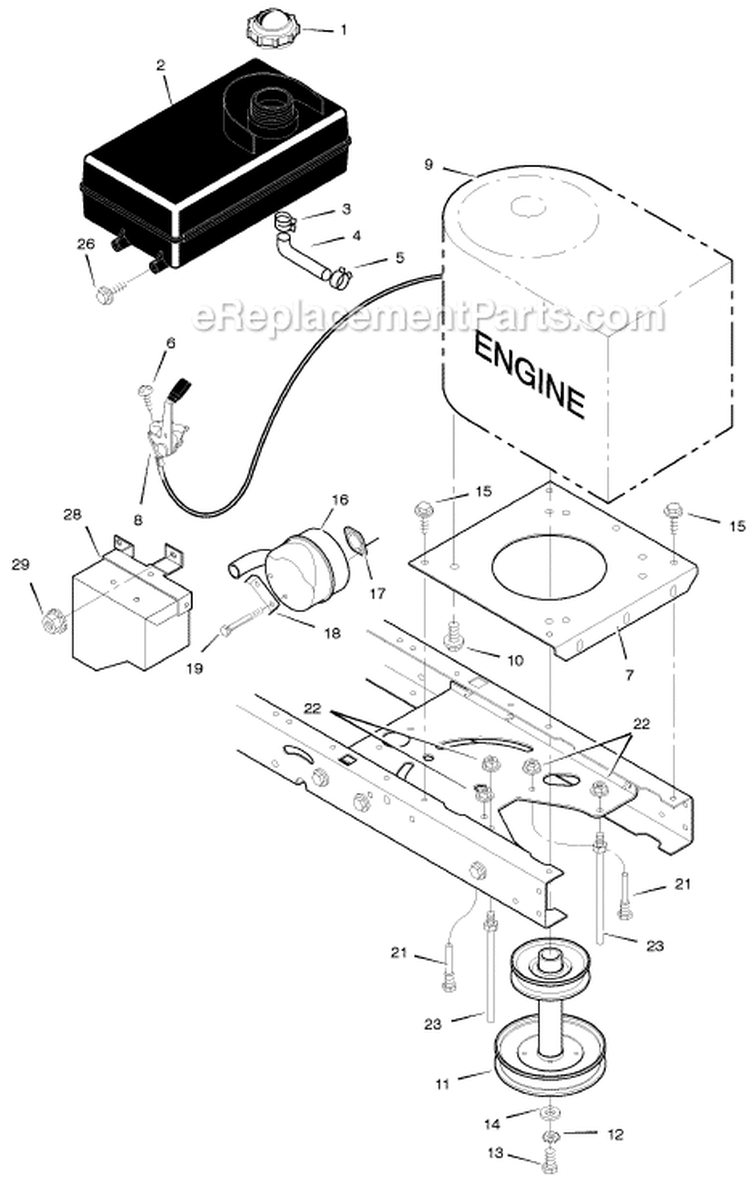 Page D Diagram and Parts List for 405605X51A  Murray Lawn Tractor