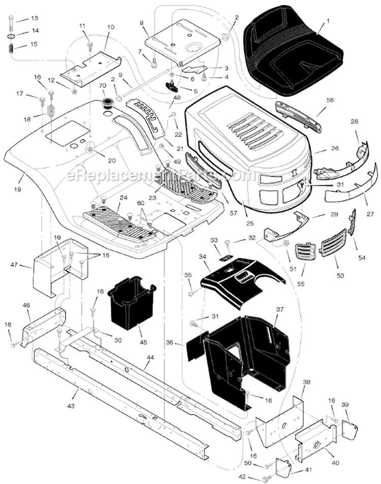 Page A Diagram and Parts List for 405606X108A  Murray Lawn Tractor
