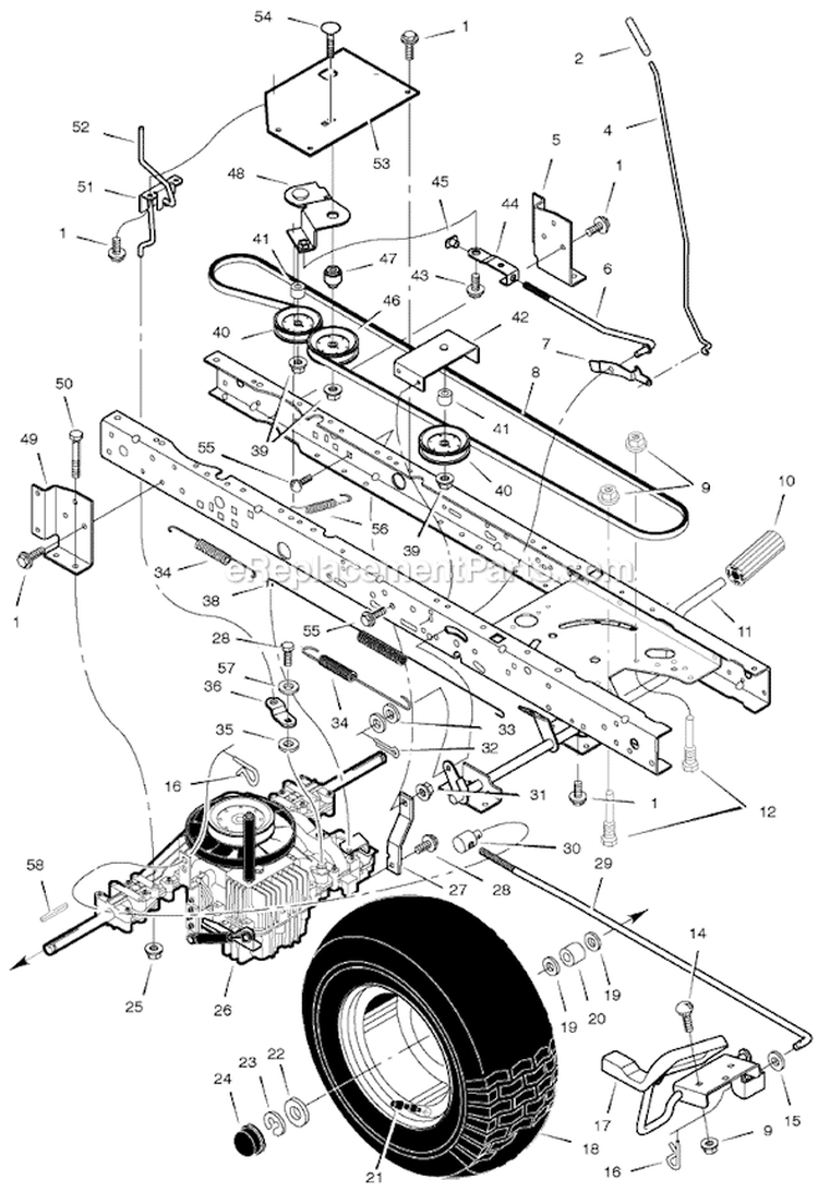Page B Diagram and Parts List for 405606X108A  Murray Lawn Tractor