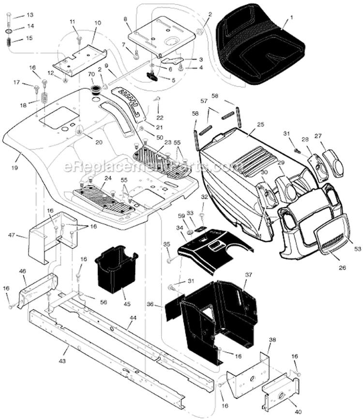 Page A Diagram and Parts List for 405606X50A  Murray Lawn Tractor