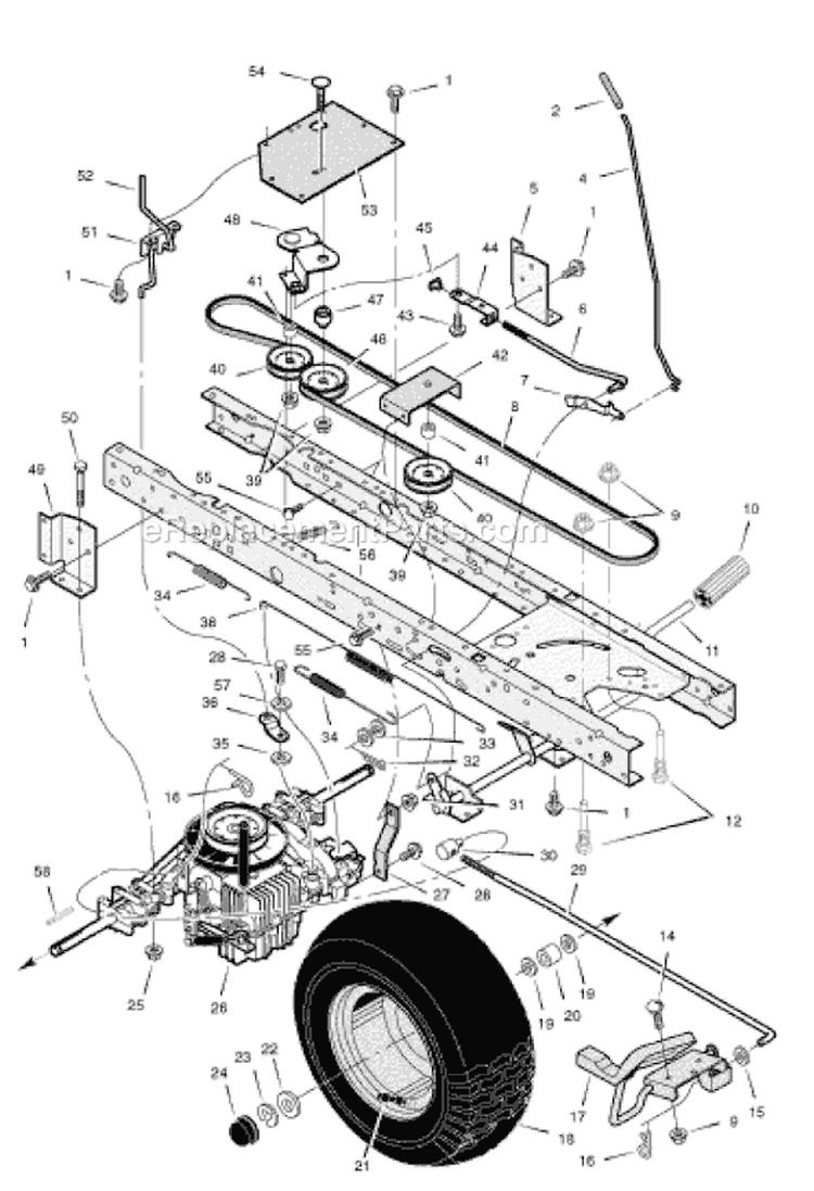 Page B Diagram and Parts List for 405606X50B-SW  Murray Lawn Tractor