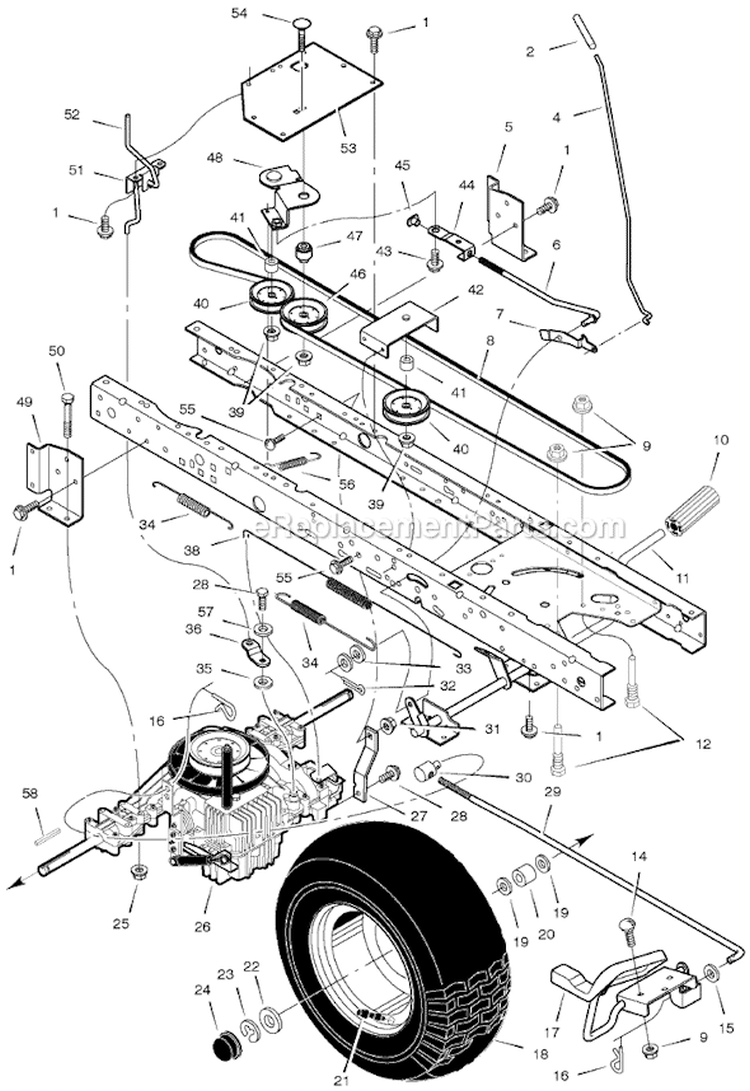 Page B Diagram and Parts List for 405606X78A  Murray Lawn Tractor