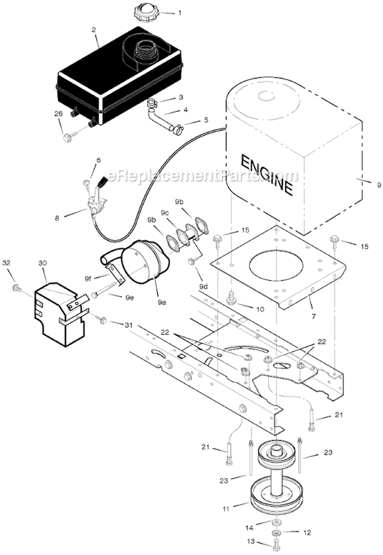 Page D Diagram and Parts List for 405606X78A  Murray Lawn Tractor