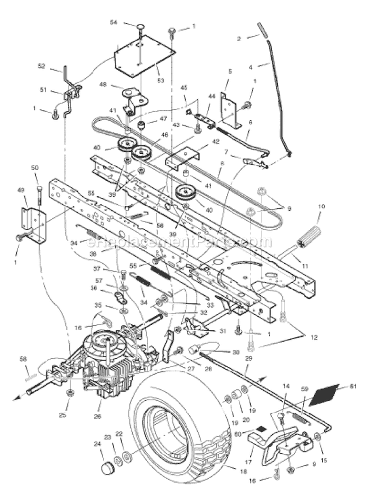 Page B Diagram and Parts List for 405606X78B  Murray Lawn Tractor