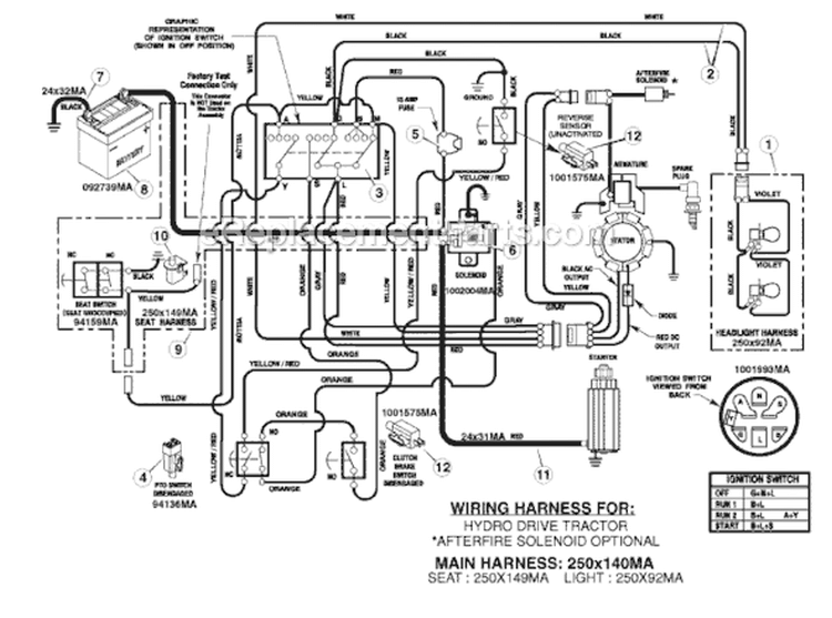 Page C Diagram and Parts List for 405606X78B  Murray Lawn Tractor