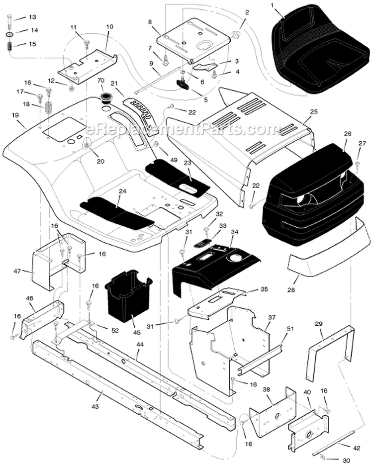 Page A Diagram and Parts List for 405607X52A  Murray Lawn Tractor