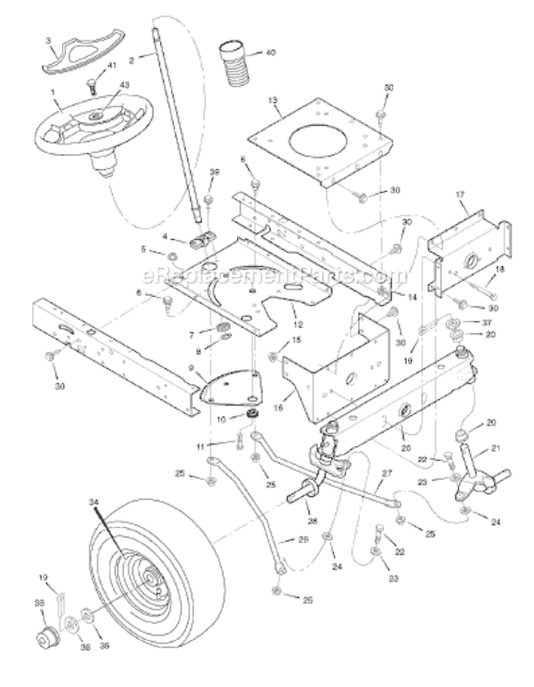 Page H Diagram and Parts List for 405607X78A  Murray Lawn Tractor