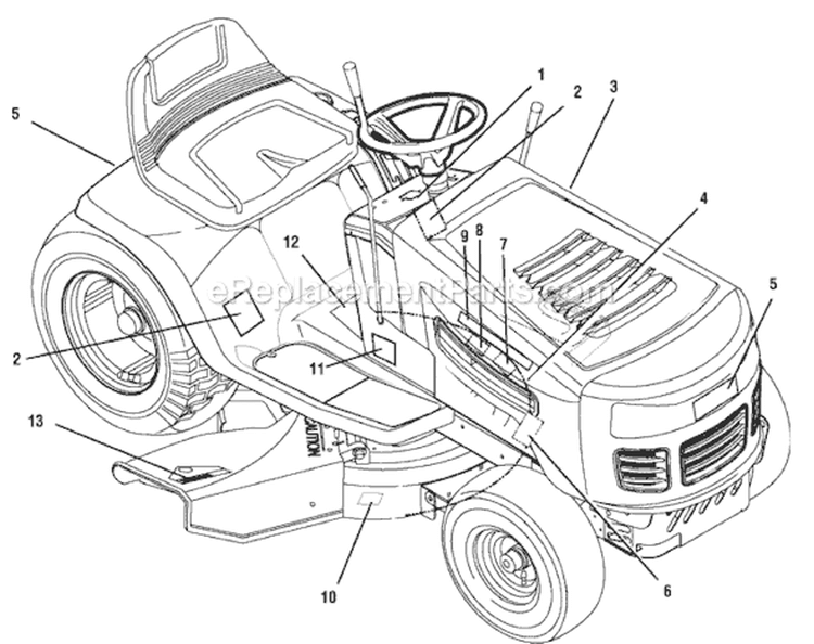 Page B Diagram and Parts List for 405612X108  Murray Lawn Tractor