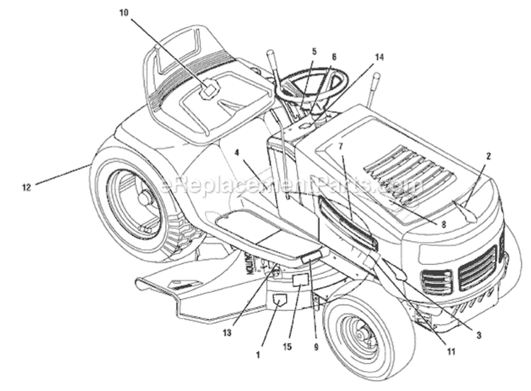 Page B Diagram and Parts List for 405627X51A  Murray Lawn Tractor