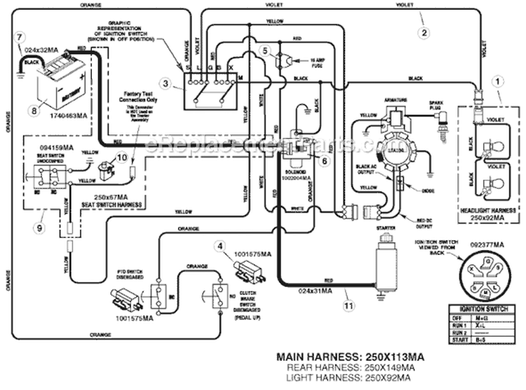 Page D Diagram and Parts List for 405627X51A  Murray Lawn Tractor