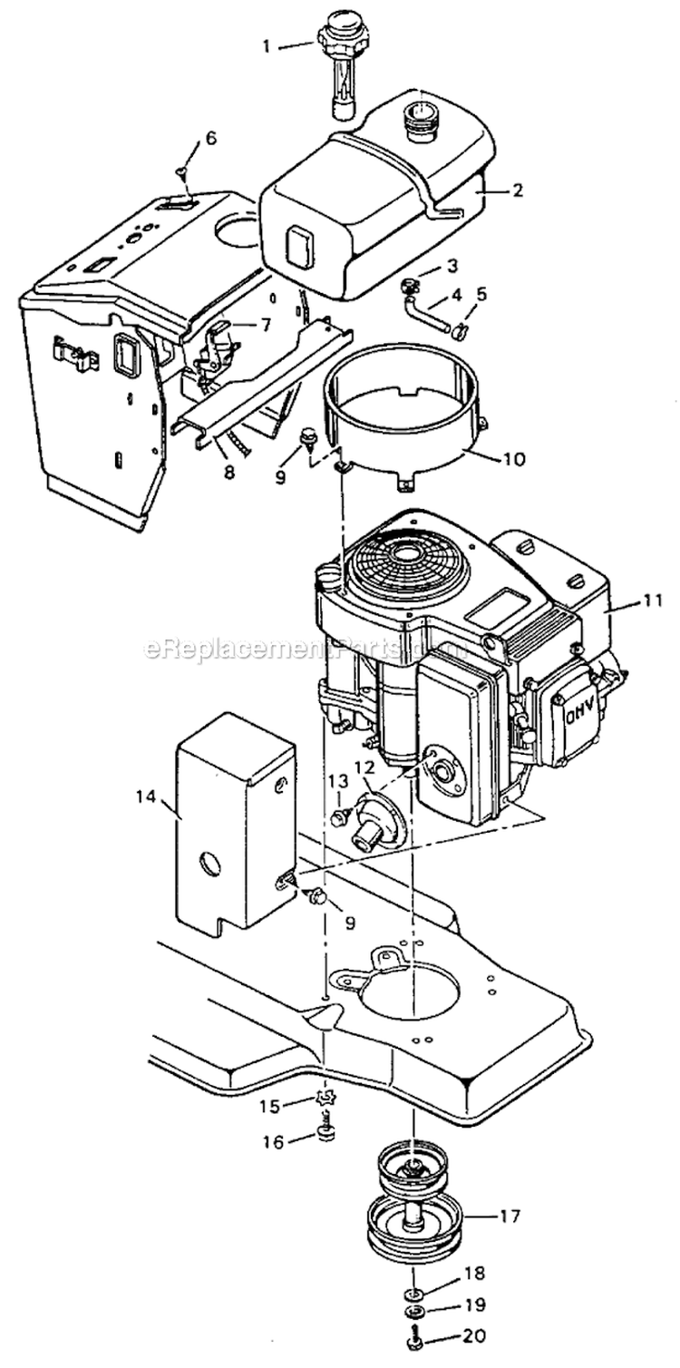 Page C Diagram and Parts List for 40627X92C  Murray Lawn Tractor
