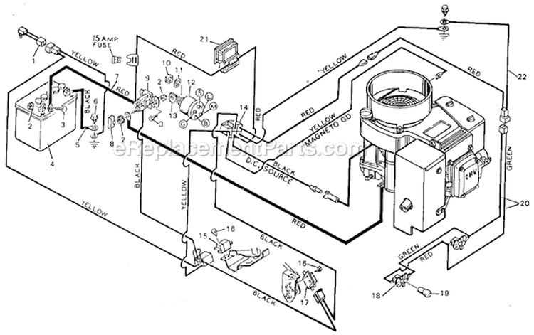 Page D Diagram and Parts List for 40627X92C  Murray Lawn Tractor