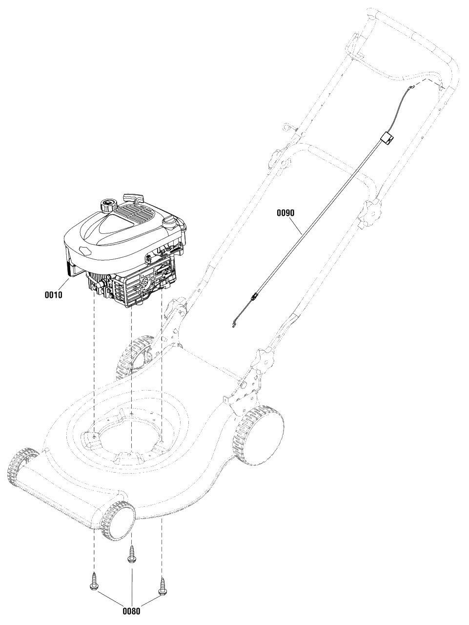 Engine Group (881289) Diagram and Parts List for MPH625E (881548)(2012) Murray Lawn Mower