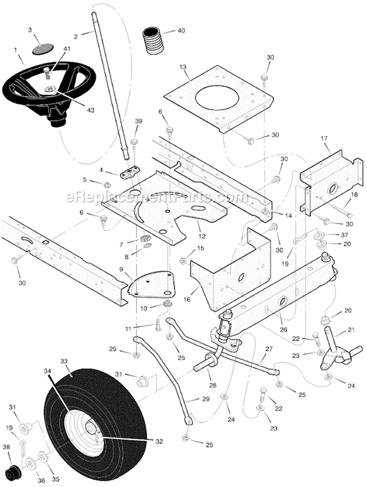 Page G Diagram and Parts List for 425000X8A  Murray Lawn Tractor