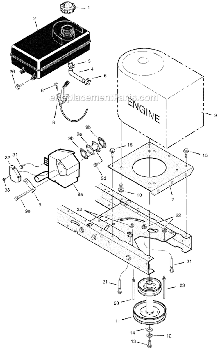 Page C Diagram and Parts List for 425007X92C  Murray Lawn Tractor
