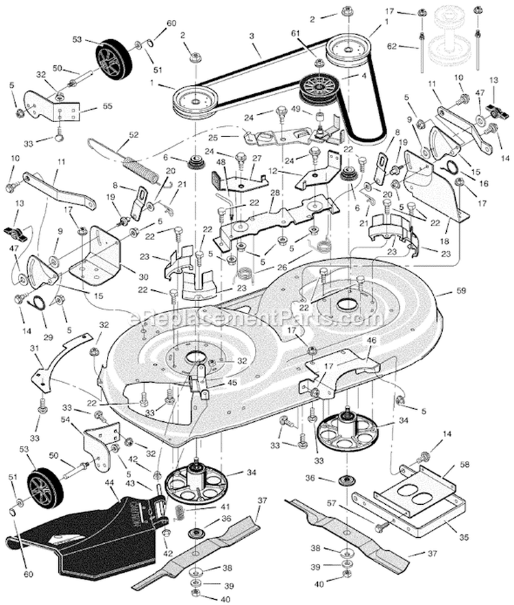Page E Diagram and Parts List for 425007X92C  Murray Lawn Tractor