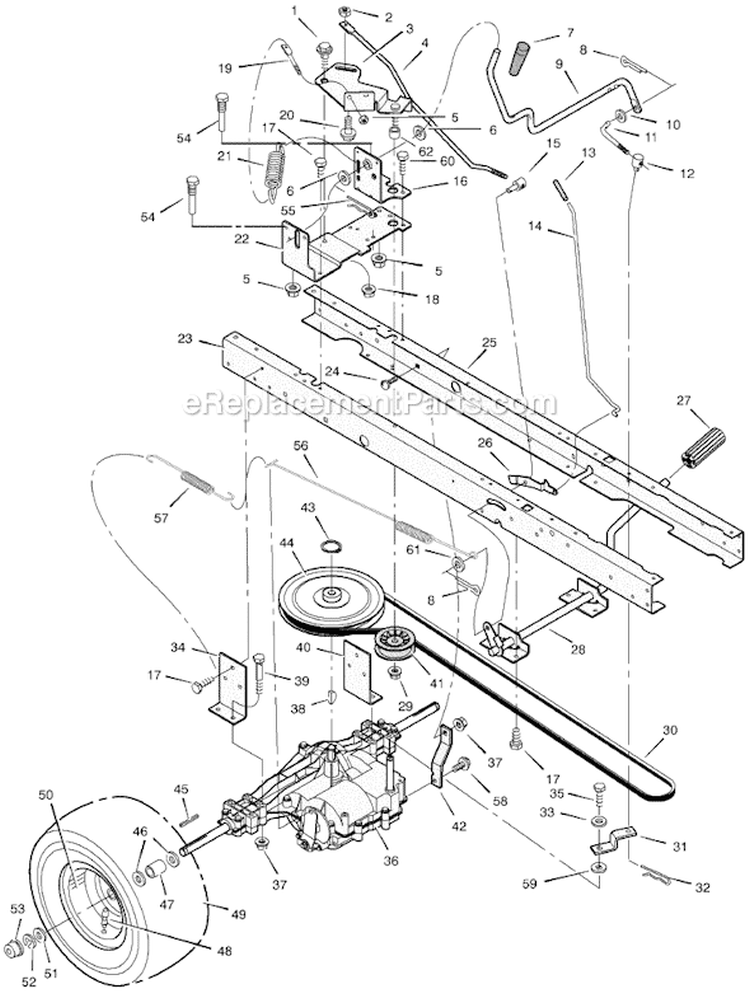 Page D Diagram and Parts List for 425013X92A  Murray Lawn Tractor