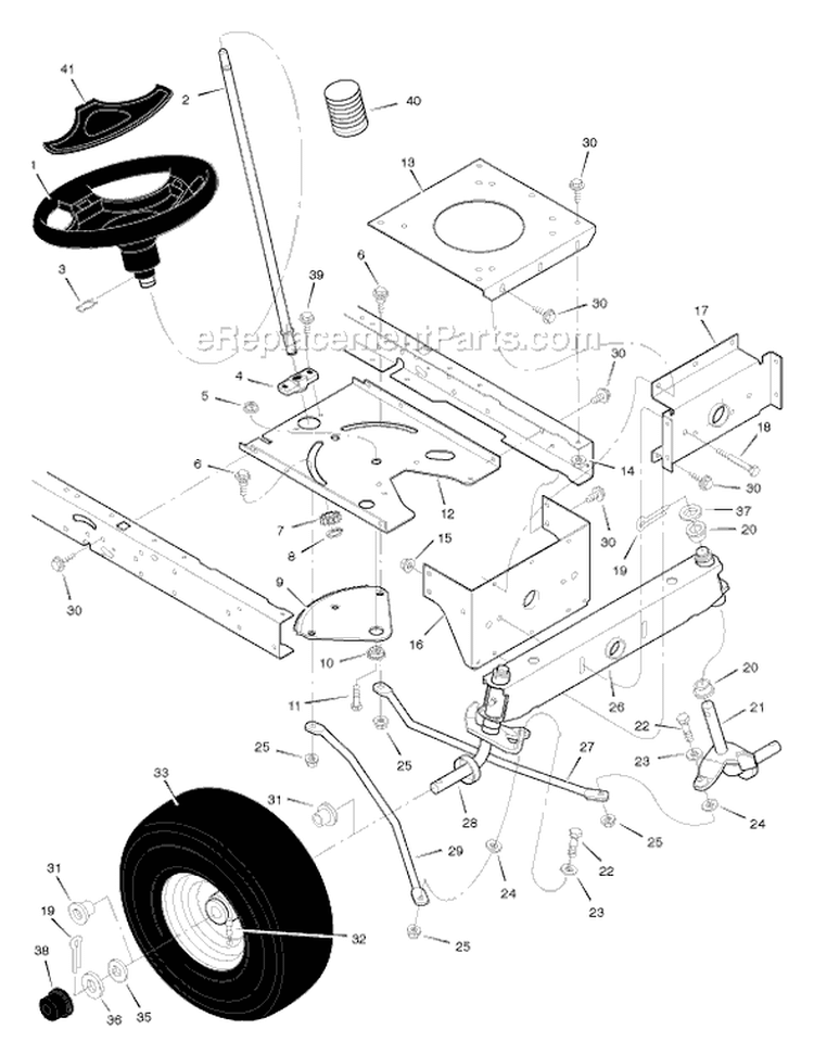 Page G Diagram and Parts List for 425014X92B  Murray Lawn Tractor