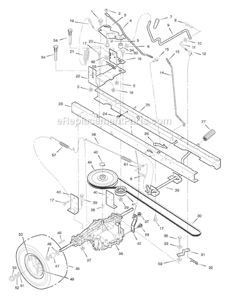 Page D Diagram and Parts List for 425014X92C  Murray Lawn Tractor