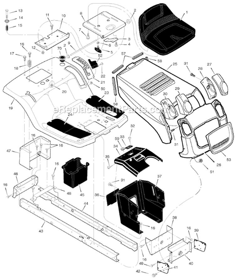 Page A Diagram and Parts List for 425017X24A  Murray Lawn Tractor