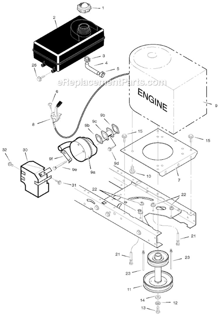 Page C Diagram and Parts List for 425017X78A  Murray Lawn Tractor