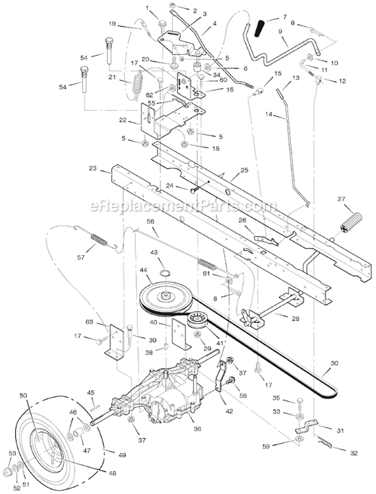 Page D Diagram and Parts List for 425017X78A  Murray Lawn Tractor