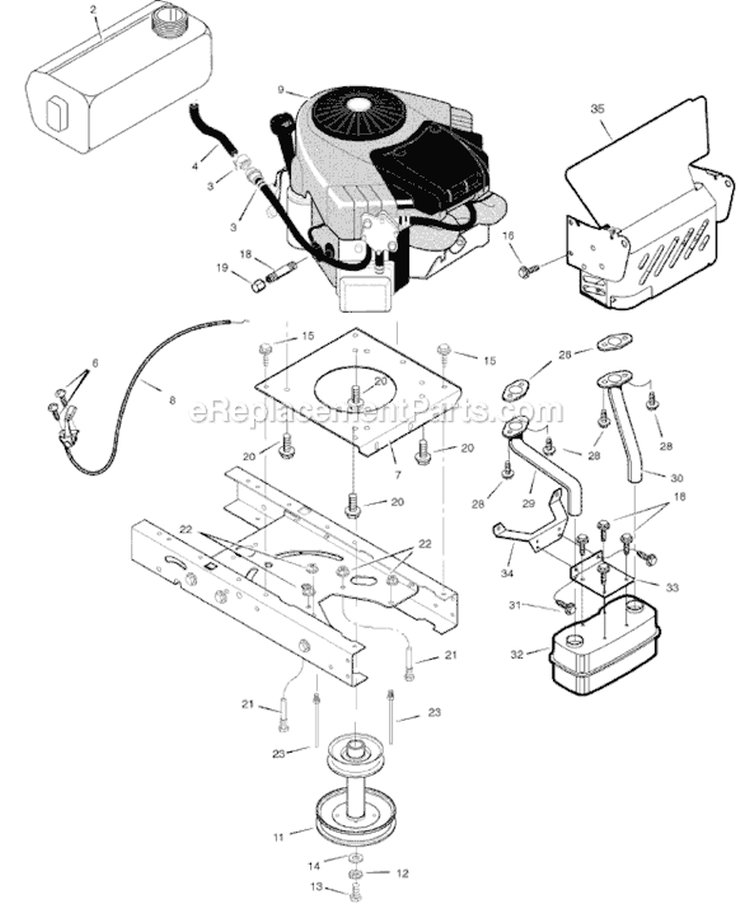 Page D Diagram and Parts List for 425018X00A  Murray Lawn Tractor
