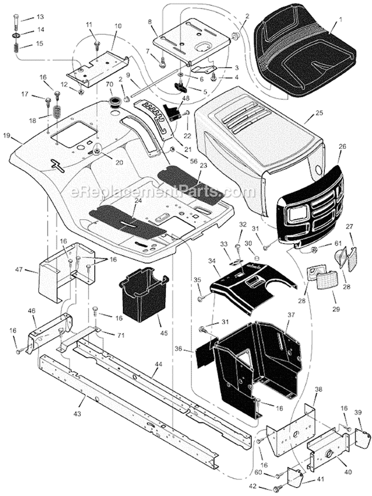 Page A Diagram and Parts List for 425303X92B  Murray Lawn Tractor