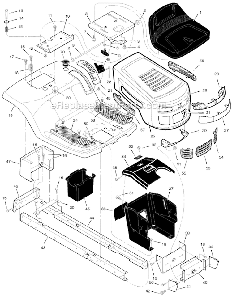 Page A Diagram and Parts List for 425600X48A  Murray Lawn Tractor