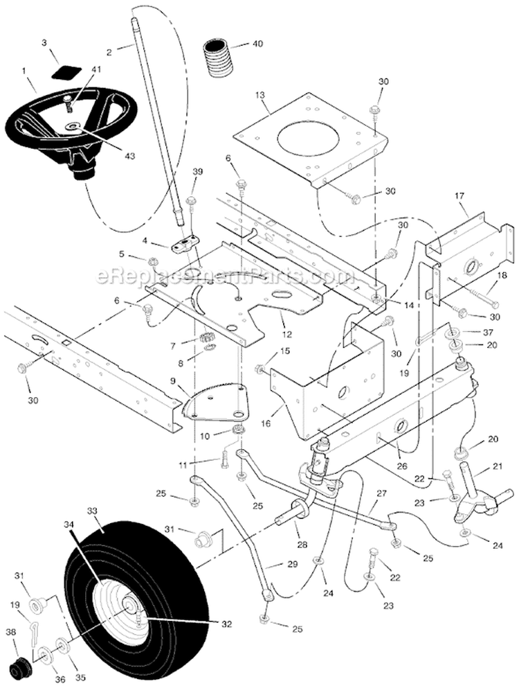 Page G Diagram and Parts List for 425603X99A  Murray Lawn Tractor
