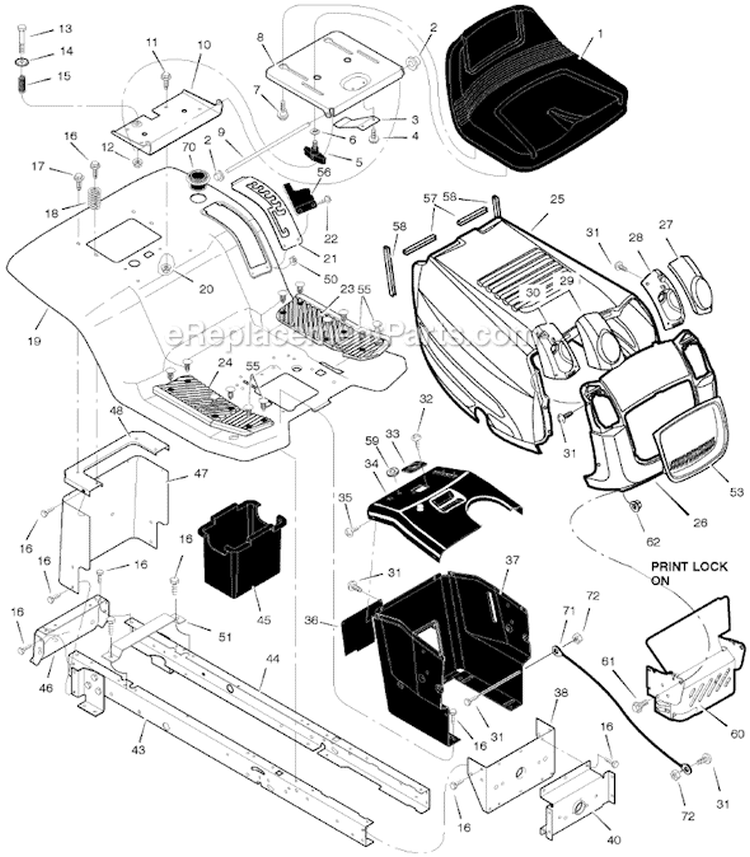 Page A Diagram and Parts List for 425604X99C  Murray Lawn Tractor