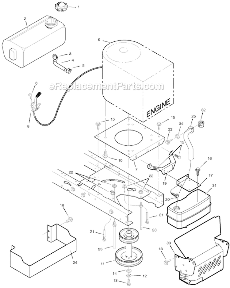 Page D Diagram and Parts List for 425607X52A  Murray Lawn Tractor