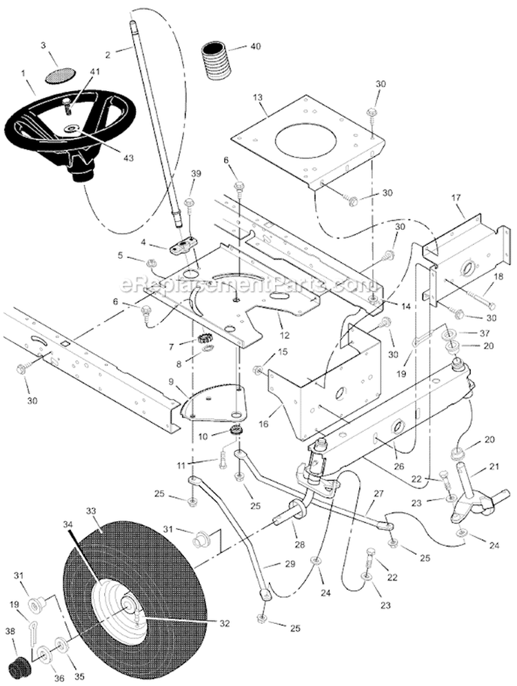 Page G Diagram and Parts List for 425619X24A  Murray Lawn Tractor