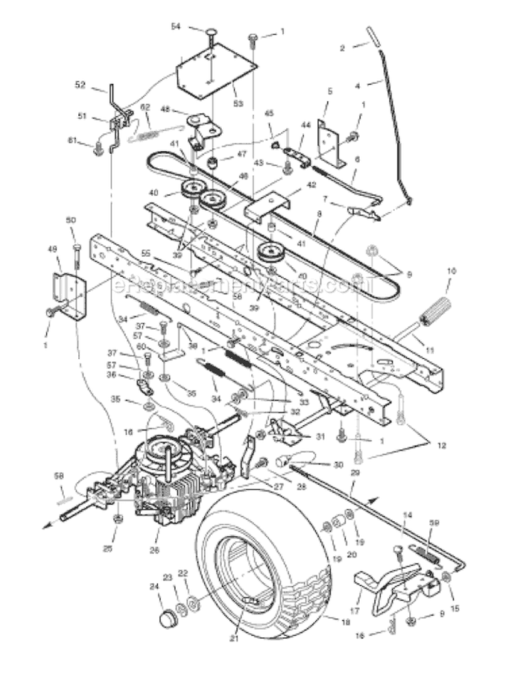 Page C Diagram and Parts List for 425622X50C  Murray Lawn Tractor
