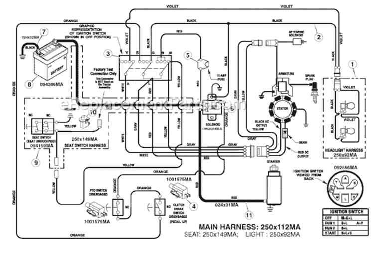 Page D Diagram and Parts List for 425622X50C  Murray Lawn Tractor