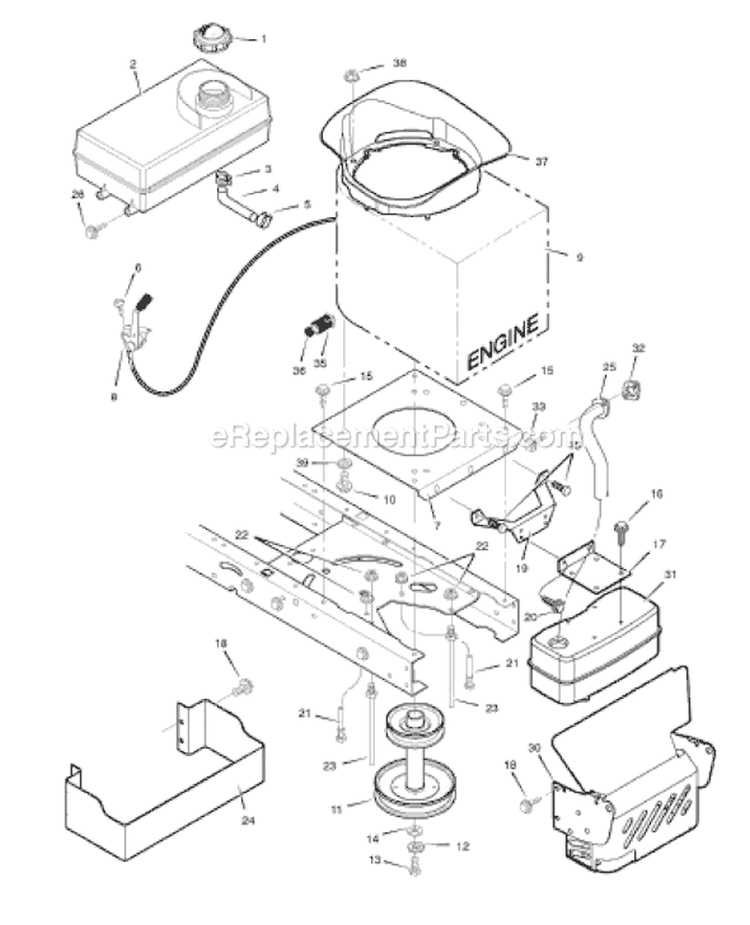 Page E Diagram and Parts List for 425622X50C  Murray Lawn Tractor