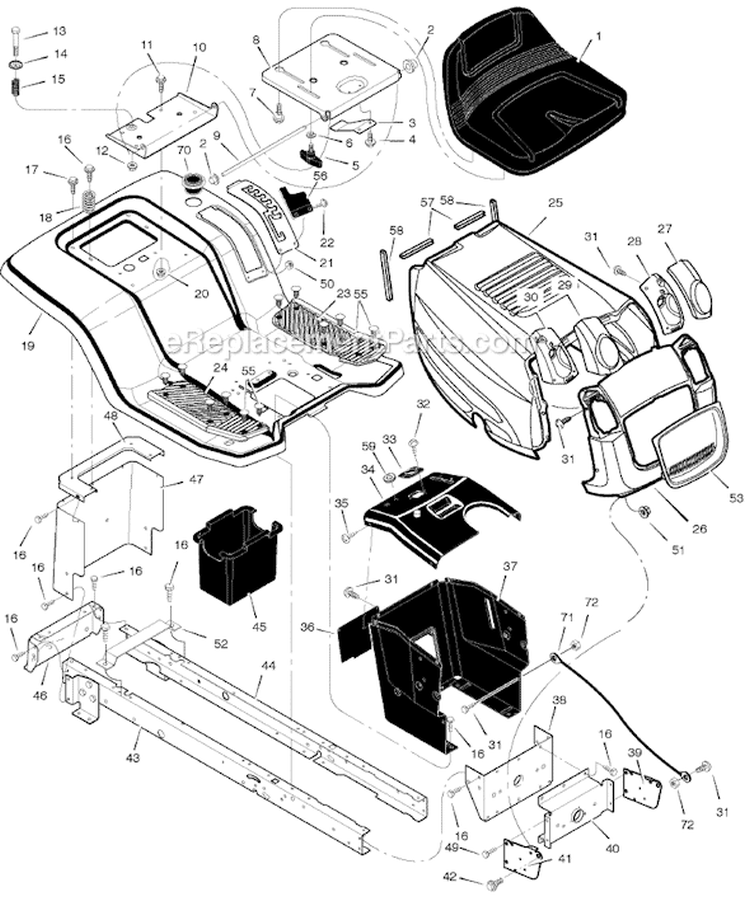 Page A Diagram and Parts List for 425622X78A  Murray Lawn Tractor