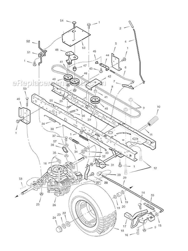 Page C Diagram and Parts List for 425624X190A 552547 Murray Lawn Tractor