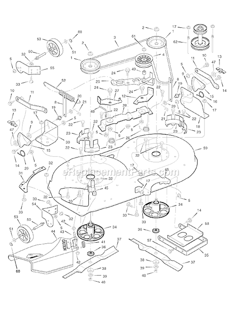 Page F Diagram and Parts List for 425624X190A 552547 Murray Lawn Tractor